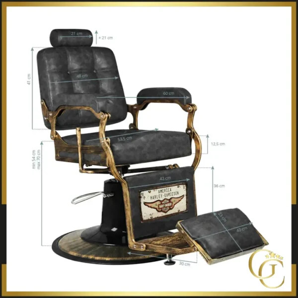 Fauteuil Barbier Vintage The Boss HD - chaise Barbier Vintage The Boss HD - Fauteuil de coiffure Barbier The Boss HD - chaise de coiffure Barbier The Boss HD - mobilier de coiffure haut de gamme
