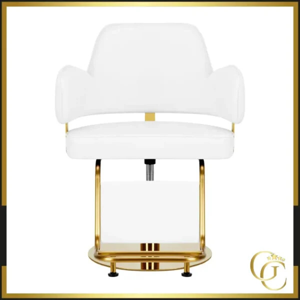 Fauteuil de Coiffure Linz NQ OR-BLANC - Fauteuil de Coiffure Linz NQ OR-BLANC - Chaise de coiffure professionnel - fauteuil de coiffure professionnel - mobilier de coiffure haut de gamme