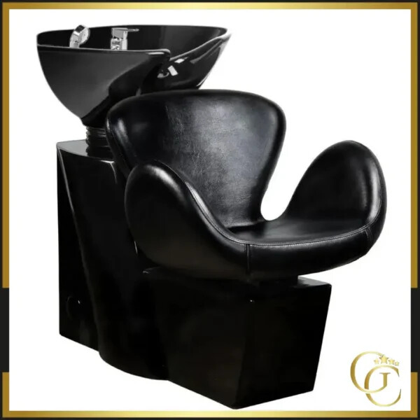 Bac à shampooing ODA Black - Bac de lavage ODA Black - Bac à shampooing salon de coiffure - unité de lavage salon de coiffure - mobilier de coiffure professionnel