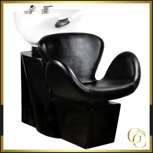 Bac à shampooing ODA Black - Bac de lavage ODA Black - Bac à shampooing salon de coiffure - unité de lavage salon de coiffure - mobilier de coiffure professionnel