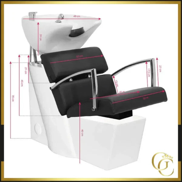 Bac à shampooing professionnel Maria - Bac de lavage professionnel Maria - Bac à shampooing pour salon de coiffure - bac de lavage pour salon de coiffure - mobilier de coiffure professionnel