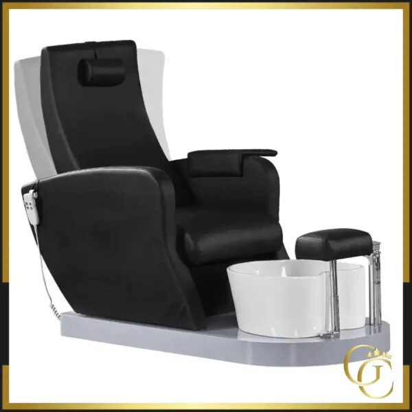 fauteuil de pédicure Spa Électrique Massant Azzurro 016C Noir - Fauteuil Pédicure Électrique Azzurro 016C Noir - Mobilier esthétique haut de gamme - Chaise pédicure SPA massant Azzurro - Fauteuil Esthétique Électrique Azzurro 016B Noir