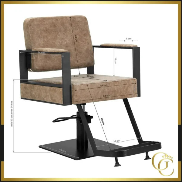 Fauteuil de Coiffure Modena BR - Chaise de Coiffure Modena BR - Fauteuil de Coiffure pour femme - chaise de Coiffure pour femme - mobilier de coiffure professionnel