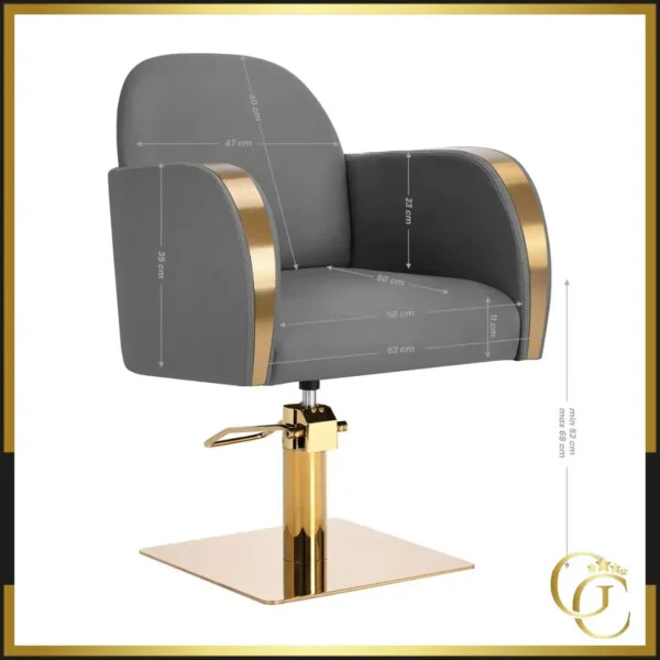 Fauteuil de Coiffure Toscane - Chaise de Coiffure Toscane - Fauteuil pour salon de Coiffure - chaise pour salon de coiffure - mobilier de coiffure haut de gamme