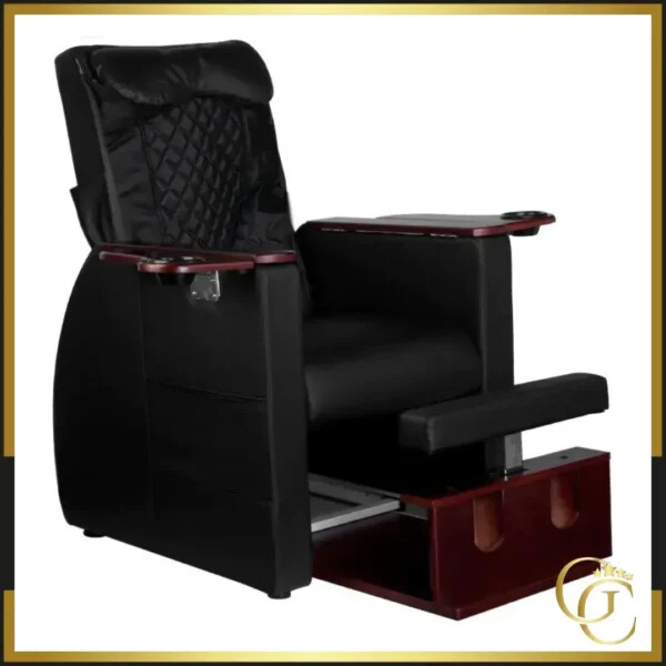 Sillón de pedicura Azzurro 101 Negro - Sillón de pedicura profesional - Sillón de pedicura de alta calidad - Sillón de pedicura masajeador - Mobiliario de belleza de alta gama