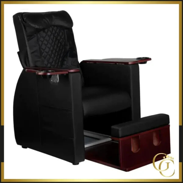 Sillón de pedicura Azzurro 101 Negro - Sillón de pedicura profesional - Sillón de pedicura de alta calidad - Sillón de pedicura masajeador - Mobiliario de belleza de alta gama