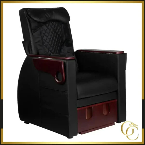 Sillón de pedicura Azzurro 101 Negro - Sillón de pedicura profesional - Sillón de pedicura de alta calidad - Sillón de pedicura masajeador - Mobiliario de belleza de alta gama