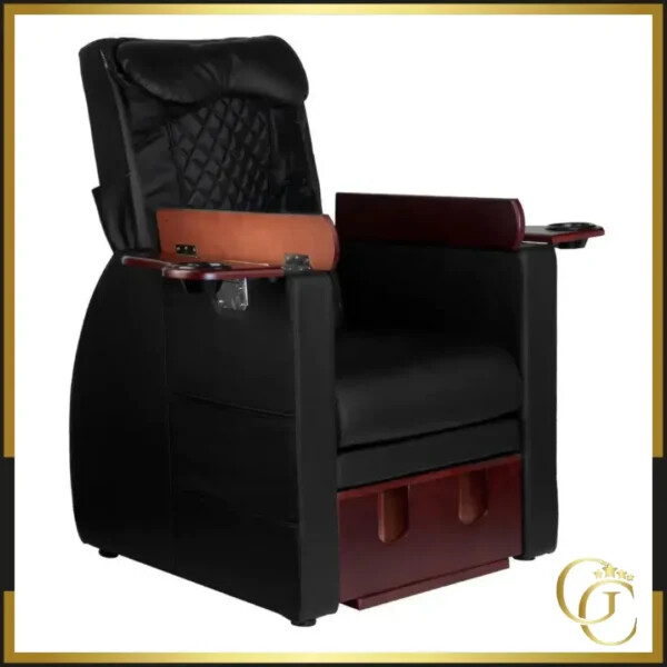 Sillón de pedicura Azzurro 101 Negro - Sillón de pedicura profesional - Sillón de pedicura de alta calidad - Sillón de pedicura masajeador - Mobiliario de belleza de alta gama