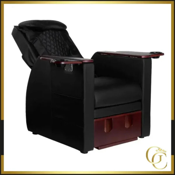 Sillón de pedicura Azzurro 101 Negro - Sillón de pedicura profesional - Sillón de pedicura de alta calidad - Sillón de pedicura masajeador - Mobiliario de belleza de alta gama