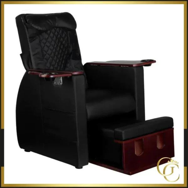 Sillón de pedicura Azzurro 101 Negro - Sillón de pedicura profesional - Sillón de pedicura de alta calidad - Sillón de pedicura masajeador - Mobiliario de belleza de alta gama