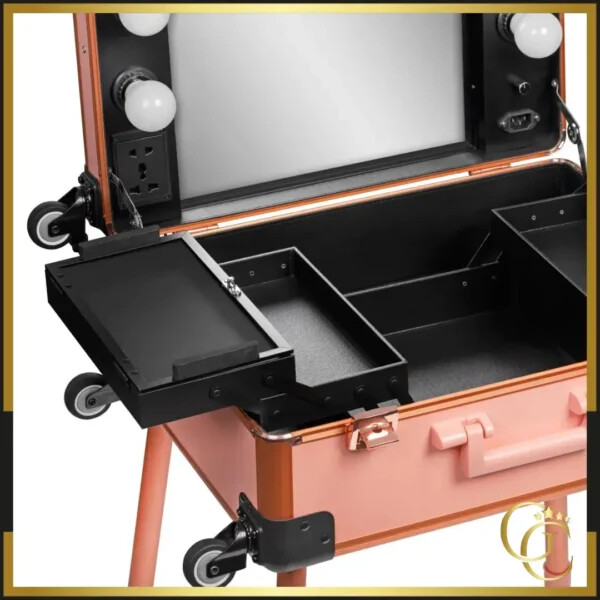 Schminkkoffer Viola Rose- Schminktisch Viola Rose - professioneller Schminktisch - professionelle Schminktische - professionelle Kosmetikmöbel - professionelle Kosmetikmöbel