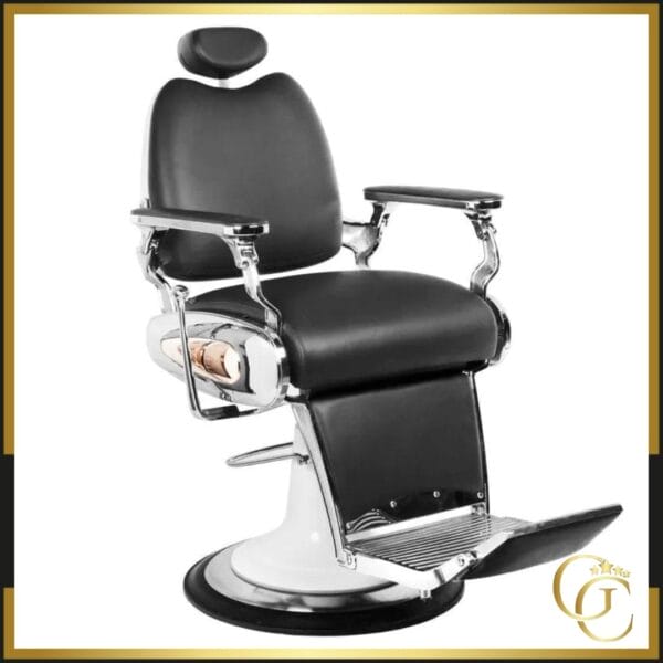 Fauteuil Barbier Bastos Black - Fauteuil de Barbier Bastos Black - chaise de barbier Professionnel Bastos Black - Fauteuil de coiffure Bastos Black - mobilier de coiffure haut de gamme