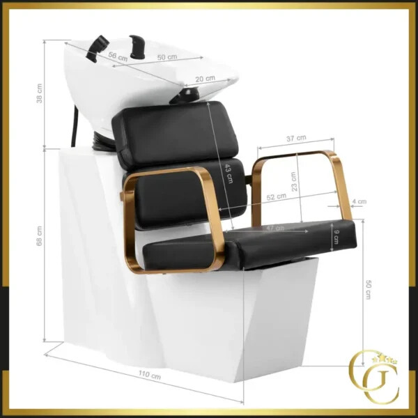 Vassoio per shampoo Adele Black - Vassoio professionale per shampoo Adele Black - vassoio per shampoo per parrucchieri - vassoio per shampoo per parrucchieri - arredamento professionale per parrucchieri