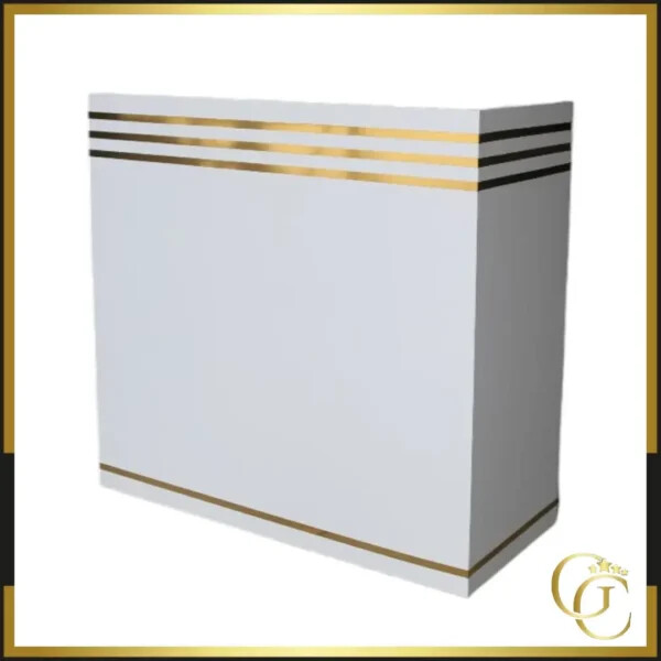 Comptoir d’Accueil Perla - Comptoir caisse Perla - Meuble de réception Perla - Meuble d’accueil pour salon de coiffure - mobilier de coiffure professionnel