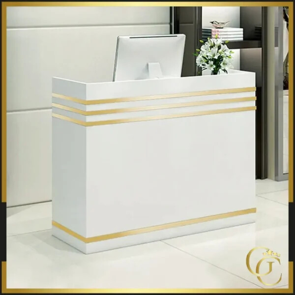 Comptoir d’Accueil Perla - Comptoir caisse Perla - Meuble de réception Perla - Meuble d’accueil pour salon de coiffure - mobilier de coiffure professionnel