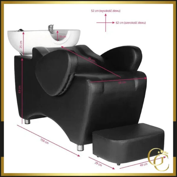 Hair System HSB46 shampoo basin - Hair System HSB46 wash basin - professional wash basin - professional hairdressing furniture - professional shampoo basin