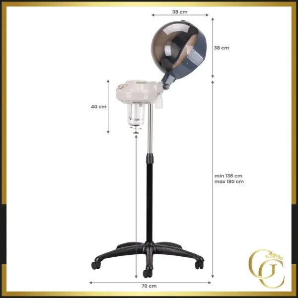 Gabbiano Casco Vaporizador 828-FD - Gabbiano Casco Vaporizador - Casco Vaporizador de Peluquería - Equipo Profesional de Peluquería - Salón Profesional de Peluquería