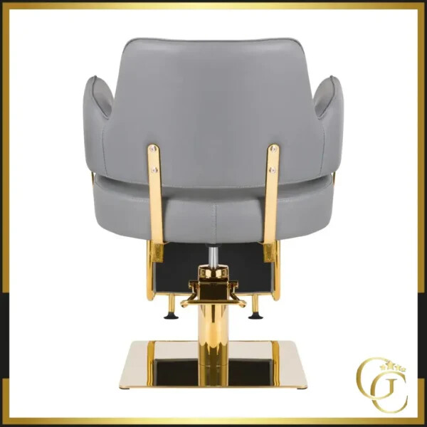 Fauteuil de Coiffure Linz NQ Gold Grey - Fauteuil de Coiffure Linz NQ Gold Grey - Chaise de coiffure professionnel - fauteuil de coiffure professionnel - mobilier de coiffure haut de gamme