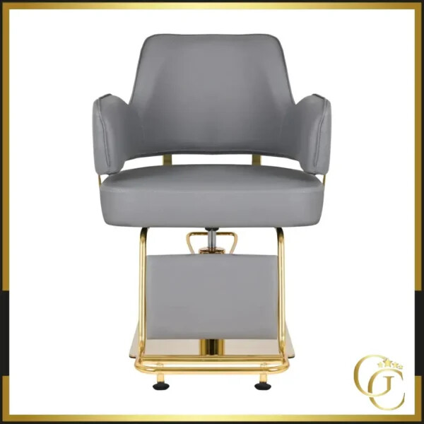 Fauteuil de Coiffure Linz NQ Gold Grey - Fauteuil de Coiffure Linz NQ Gold Grey - Chaise de coiffure professionnel - fauteuil de coiffure professionnel - mobilier de coiffure haut de gamme