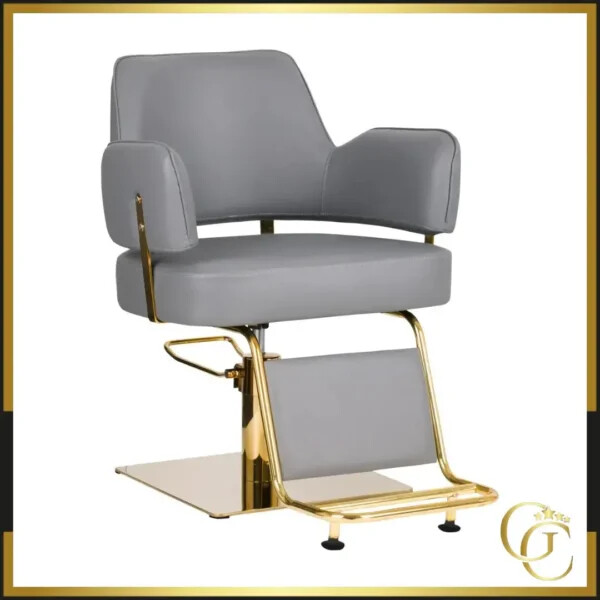 Fauteuil de Coiffure Linz NQ Gold Grey - Fauteuil de Coiffure Linz NQ Gold Grey - Chaise de coiffure professionnel - fauteuil de coiffure professionnel - mobilier de coiffure haut de gamme