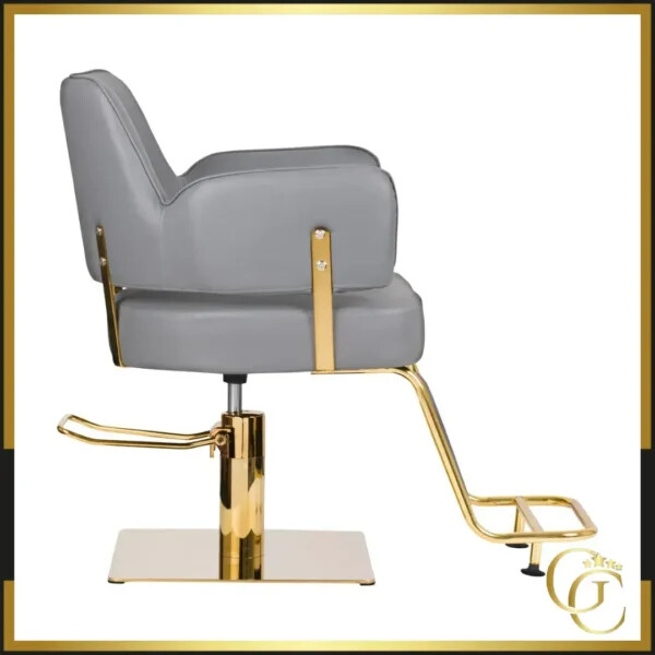 Fauteuil de Coiffure Linz NQ Gold Grey - Fauteuil de Coiffure Linz NQ Gold Grey - Chaise de coiffure professionnel - fauteuil de coiffure professionnel - mobilier de coiffure haut de gamme