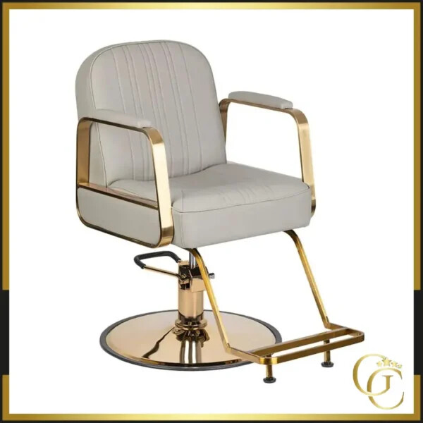 Fauteuil de Coiffure ACRI Gold Beige - chaise de Coiffure ACRI Gold Beige - fauteuil de coiffure professionnel - mobilier pour salon de coiffure - mobilier de coiffure professionnel
