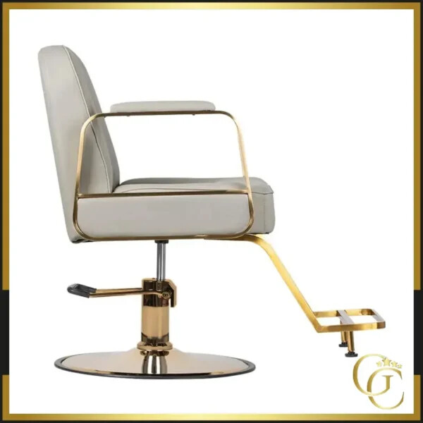 Fauteuil de Coiffure ACRI Gold Beige - chaise de Coiffure ACRI Gold Beige - fauteuil de coiffure professionnel - mobilier pour salon de coiffure - mobilier de coiffure professionnel