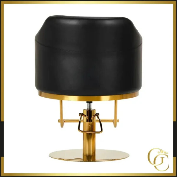 Fauteuil de Coiffure NOUR Black Gold - Chaise de coiffure NOUR Black Gold - Meuble pour salon de coiffure - Mobilier de coiffure professionnel - Fauteuil de coupe NOUR