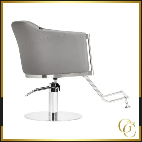 Fauteuil de Coiffure NOUR Grey - Chaise de coiffure NOUR Grey - Meuble pour salon de coiffure - Mobilier de coiffure professionnel - Fauteuil de coupe NOUR