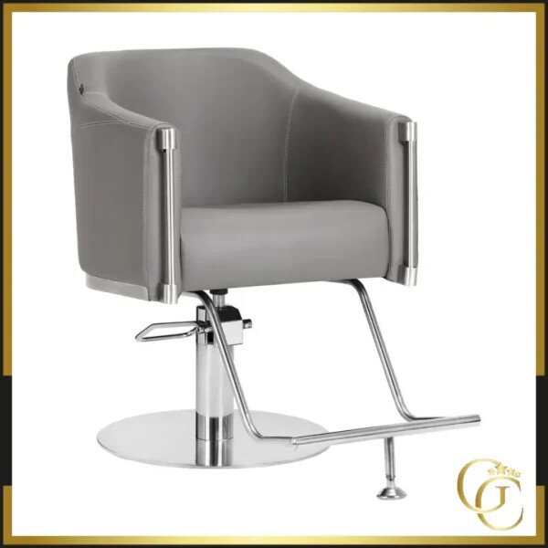 Fauteuil de Coiffure NOUR Grey - Chaise de coiffure NOUR Grey - Meuble pour salon de coiffure - Mobilier de coiffure professionnel - Fauteuil de coupe NOUR