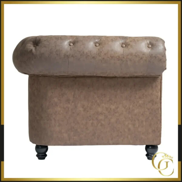 canapé d'attente YORK marron -. canapé salle d'attente YORK marron - meuble pour salon de coiffure - canapé pour salon de coiffure - canapé style Chesterfield