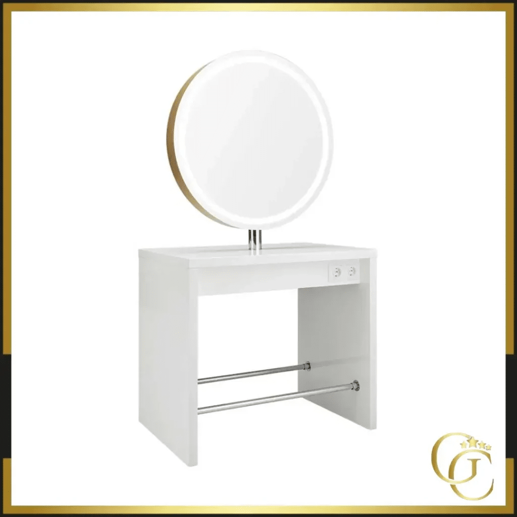 Coiffeuse pola island 2 places - poste de coiffage pola island 2 places - poste de coiffage pour salon de coiffure - mobilier de coiffure professionnel - meuble pour pour salon de coiffure