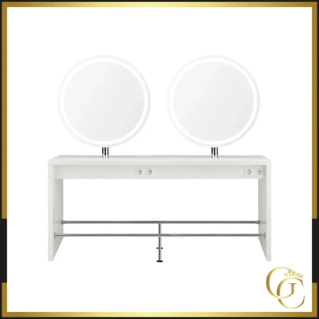 Coiffeuse POLA IV Central 4 Places - poste de coiffage POLA IV Central 4 Places - poste de coiffage pour salon de coiffure - mobilier de coiffure professionnel - meuble pour pour salon de coiffure